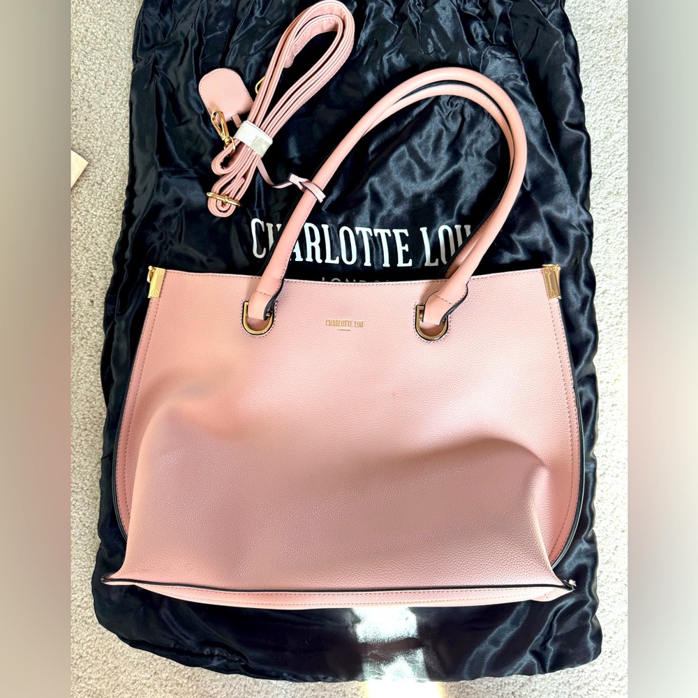 New Charlotte Lou pale pink shoulder bag